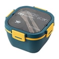 thumbnail image 4 of Meitianfacai Double Layered Salad Lunch Box Split P P Plastic Microwave Oven Fruit Light Food Picnic Box Office Lunch Box, 4 of 5