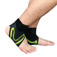 thumbnail image 2 of Attelle de Cheville de Compression Ajustable avec Bande de Soutien pour la Récupération d'Entorse Noir-Vert (Droit)-m, 2 of 2