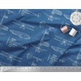thumbnail image 3 of Soimoi Rayon Fabric Check & Airplane Transport Print Fabric by Yard 56 Inch Wide, 3 of 3