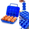 thumbnail image 4 of Pompotops Extérieur Plastique Portable Camping 12 Oeufs Porte-Oeufs Contenant Étui Porte-Oeufs Support Boîte de Rangement pour Oeufs Étui avec Poignée Liquidation, 4 of 5