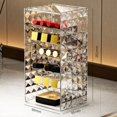 thumbnail image 1 of Clear Makeup Palette Organizer Divided Sections Stand Rack for Makeup Drawer Mirror Cabinet, 1 of 2