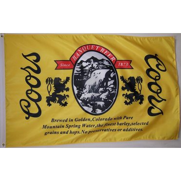 Coors Drapeau de Bière de Banquet 3 Pieds X 5 Pieds Bannière de Luxe Intérieure Extérieure
