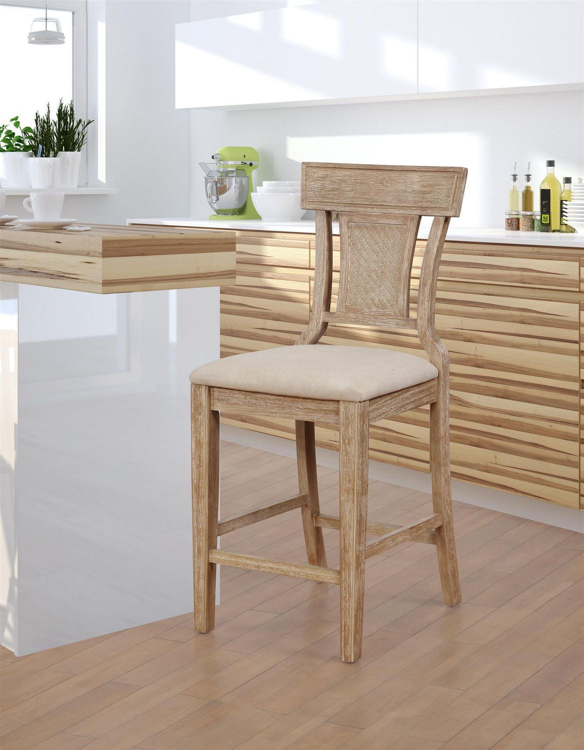 Tabouret de comptoir Alton, marron rustique