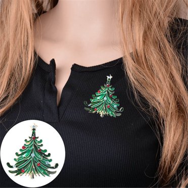 EGNMCR Brooches and Pins for Women Christmas Gifts Decoration Clothes Ornaments Christmas Tree Brooch Fashion Brooch