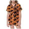 thumbnail image 1 of WEAIXIMIUNG Ensemble de Pyjama à Manches Courtes et Col Boutonné Imprimé pour Enfants 2-3 Ans, 1 of 4