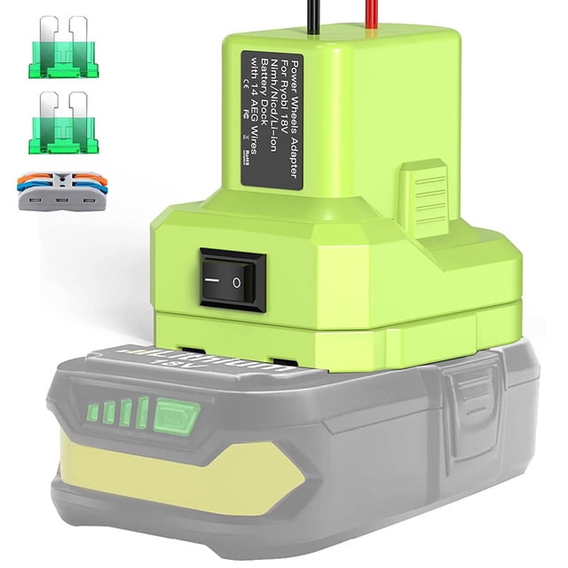 Adaptateur de Roue d'Alimentation Portable Connecteur d'Alimentation Isolé Compatible avec RYOBI BPL-1815 BPL-1820G BPL18151 BPL1820 P102 P1
