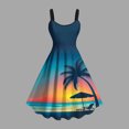 thumbnail image 1 of Robes d'Été pour Femmes 2025 Zeophrasy Femme Mode d'Été Décontractée Imprimée Sans Manches à Bretelles Robe Longueur Genou Liquidation à Moins de 5, 1 of 4