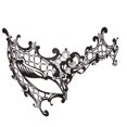 thumbnail image 2 of Masquerade Decorative Half Face for Fancy Dress Christmas Dancing black, 2 of 8