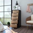 thumbnail image 2 of TUHOME Kaia Commode à 5 Tiroirs Commodes en Bois d'Ingénierie en Multicolore, 2 of 9