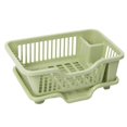 thumbnail image 3 of Luzkey Dish Drying Rack with Drain Tray Dinnerware Organizer Sink Dish Drainer Dish Rack and Drainaboard for Cafe Kitchen Countertop green, 3 of 8