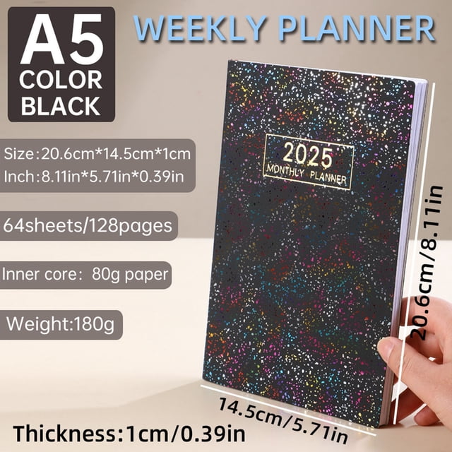 TopLLC Diary NoteBook 2025 Schedule Notepad Inside Page A5 Efficiency Manual Planning Notebooks a notebook