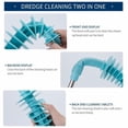 thumbnail image 3 of Flexible Toilet Brush Long Handle Plunger Bathroom Clogging Cleaner Tool Durable, 3 of 9