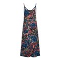 thumbnail image 5 of SMihono Robe Maxi Bohème d'Été pour Femmes Grande Taille Mode Femme Bretelles Taille Mi-Haute Col en V Sans Manches Rayée Imprimée Robe Longue de Plage, 5 of 5