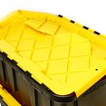 thumbnail image 3 of Homz Durabilt 15 Gallon Tough Flip Lid Storage Container, Black/Yellow (6 Pack), 3 of 7