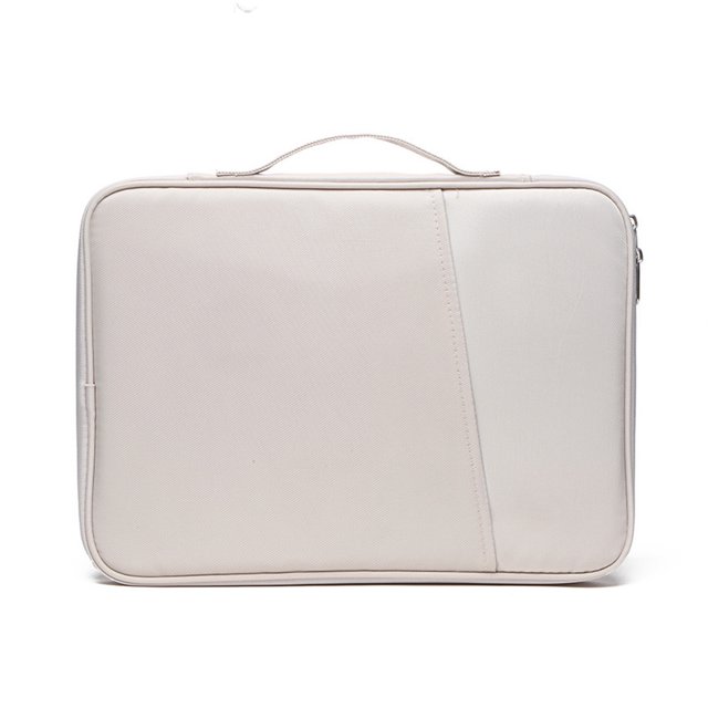 mmirethe Laptop Sleeve Case Notebook Protective Handbag Zipper Closure Nylon Computer Carrying Bag Protector For Tablet Pouch White 12.9-13 inch