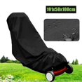 thumbnail image 2 of Outdoors Lawn Mower Cover - Heavy Duty Polyester Oxford Waterproof, UV Protection Universal Fit with Drawstring & Cover Storage Bag, Black, 2 of 5