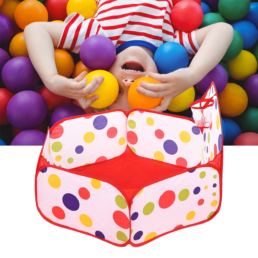 Piscine à Balles Avec Panier De Basket Pour Bébés – Tente De Jeu Pliable Intérieur/extérieur