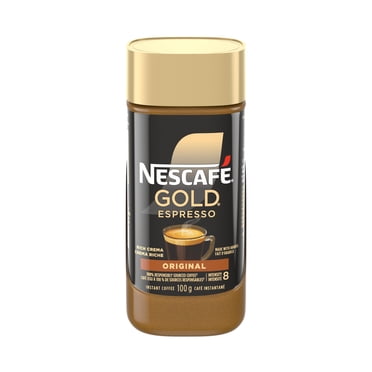 NESCAFE GOLD Espresso Premium Instant Coffee, Espresso With Layer Of Rich Coffee Crema