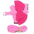 thumbnail image 3 of Rabbits Harness, Made Of High-quality Nylon Adjustable Soft Harness Widely Application Double-strap Design With  Buckle Design For Walk For Animals Pink Wing L, 3 of 8
