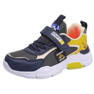 PMVFHDE Shoes Big Boys Boys Girls Shoes Kids Tennis Athletic Running Walking Lightweight Sneakers For Little/Big Kid Yellow,5-5.5 Years