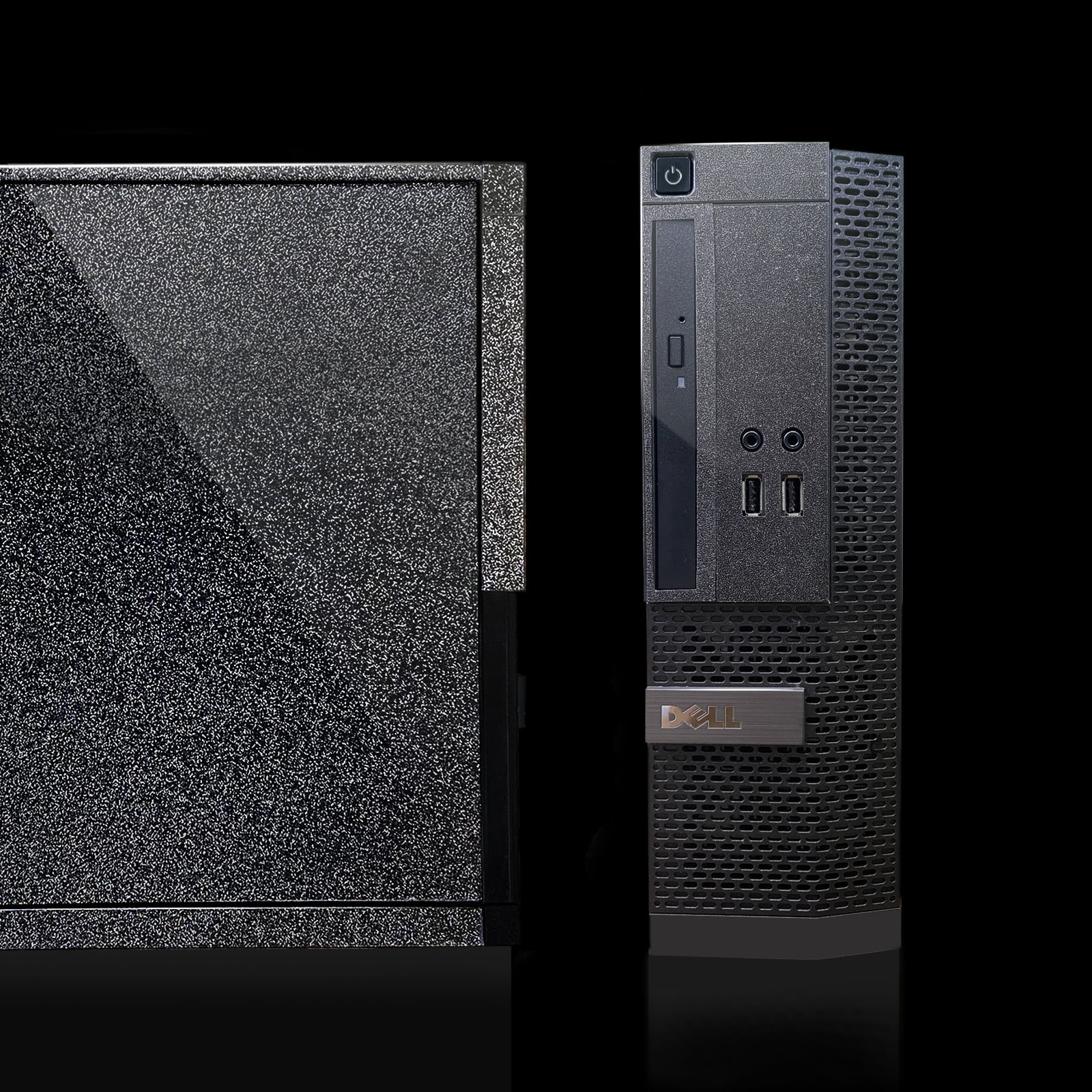 Black Treasure Box Dell Desktop PC Customized, Intel Quad Core I5 up to 3.60GHz, 16GB RAM, 512GB SSD, DVD, WiFi & Bluetooth, Keyboard & Mouse, Win 10 Pro Refurbished Grade A
