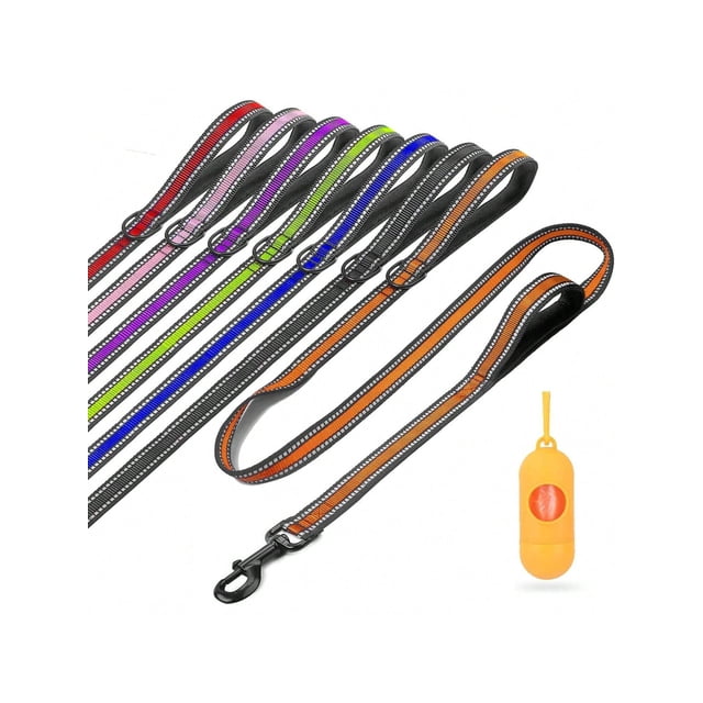 BB Brotrade Dog Leash,5 FT Heavy Duty Dog Leash With Comfortable Padded Double Handle,Reflective No Pull Dog Leashes For Small Medium Large Dogs Outdo