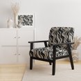 thumbnail image 2 of Designart "Zebra Elegance In Monochrome I" White Zebra Upholstered Accent Chair - Modern Arm Chair For Living Room, 2 of 7