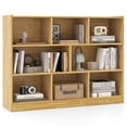 thumbnail image 1 of Costway 3-tier Open Bookcase 8-Cube Bookshelf Storage Display Cabinet French Oak Yellow, 1 of 10