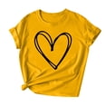 thumbnail image 4 of Plebaso T-Shirts pour Femmes à Imprimé Cœur, Col Rond, Coupe Ample, T-Shirts Décontractés à Manches Courtes, T-Shirts Graphiques pour Femmes, 4 of 4