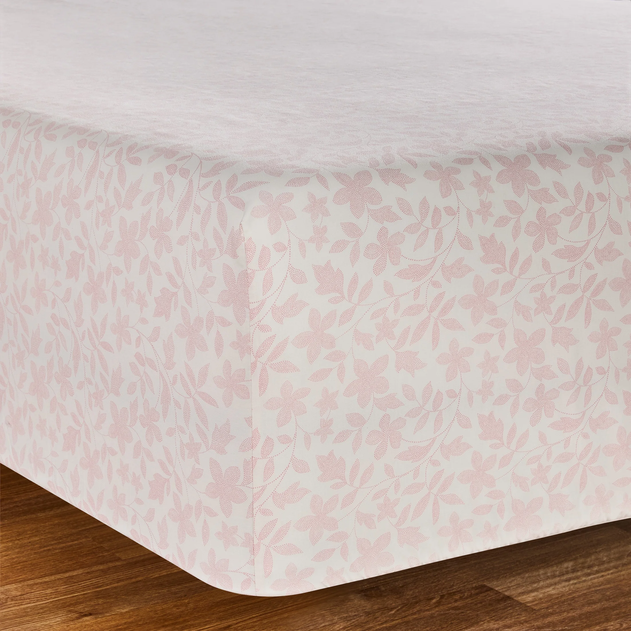 Parure de lit 4 pièces Mainstays en mélange de coton 300 nombre de fils à motif floral et CVC, pour lit double (adulte)