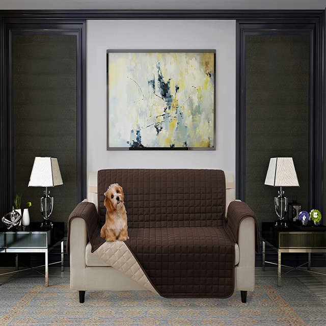 Housse de Protection Réversible pour Meubles de Chiens et Chats Chaise Marine/gris