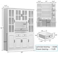 thumbnail image 4 of OXYLIFE 78.7" H Kitchen Pantry Cabinet, Display Storage Cabinet Cupboard with Open Shelves and Drawers, White, 4 of 7