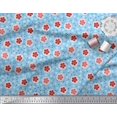 thumbnail image 3 of Soimoi Polyester Crepe Fabric Dot & Floral Artistic Decor Fabric Printed Yard 52 Inch Wide, 3 of 5