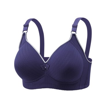 biudgviw Women's Plus Size Bras Comfort Wireless Unlined Supportive Full Coverage Bralettes Lifting Everyday Bras