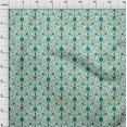 thumbnail image 4 of oneOone Georgette Viscose Green Fabric Florals Fabric For Sewing Printed Craft Fabric By The Yard 42 Inch Wide, 4 of 4