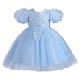 thumbnail image 1 of Cardigans pour Tout-Petits 2t Robes Jeunesse Taille 16 Robe Fille Tout-Petit Enfants Été Manches Courtes Robe Fleurie Robe de Défilé Performance, 1 of 8