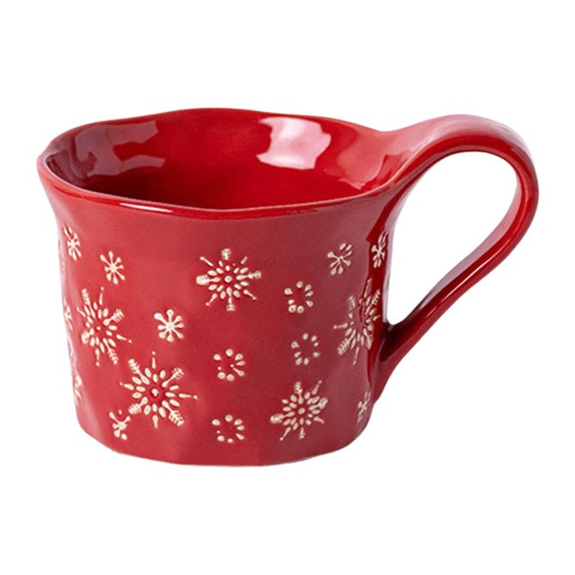 Siruishop 1PC Christmas Dinnerware Present Christmas Tableware for Party Table Festive Red Mug