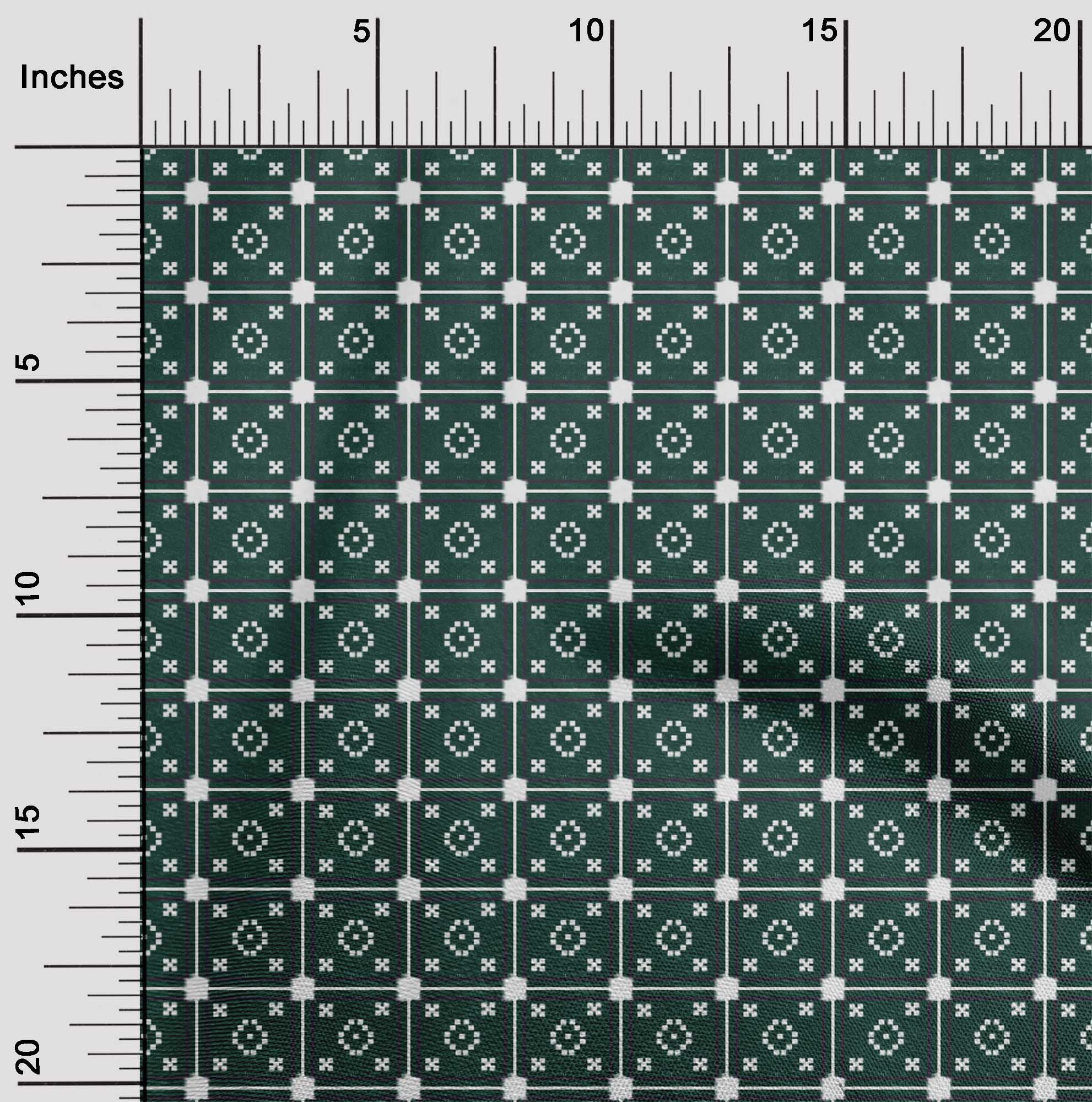 oneOone Viscose Jersey Fabric Check Kasuri Print Fabric By Yard 60 Inch Wide