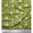 thumbnail image 1 of Soimoi Tissu en Rayonne Feuilles et Roses Tissu Imprimé Floral 1 Yard 42 Pouces de Large, 1 of 3