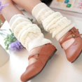 thumbnail image 4 of Women Knit Crochet Boot Cuffs Toppers Short Ankle Socks Winter Shell Leg Warmer, 4 of 6