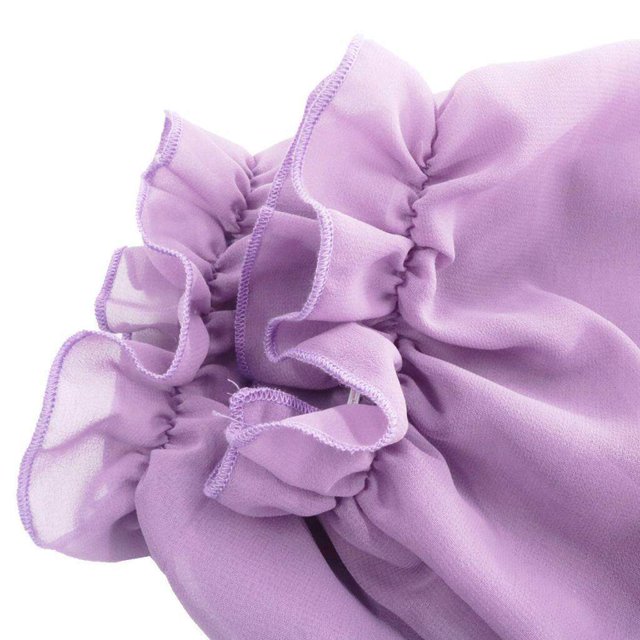 Dalazy Boléro en Chiffon à Manches Longues pour Femmes Violet
