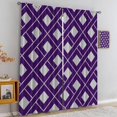 thumbnail image 4 of Rhombus Geometry Arrows Kids Blackout Extra Long Curtains, Symmetric Plaid Pattern Rod Pocket Easy to Clean Curtains, Fast Drying Machine Washable Window Shades for Living Room Bedroom-W52xL84in, 4 of 5