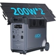 thumbnail image 1 of ABOK Ark3600 3600W 3840Wh Solar Generator + 200W Solar Panel*2 – for Home, Camping, RVs, Outages & Off-Grid with Green Energy, 1 of 9