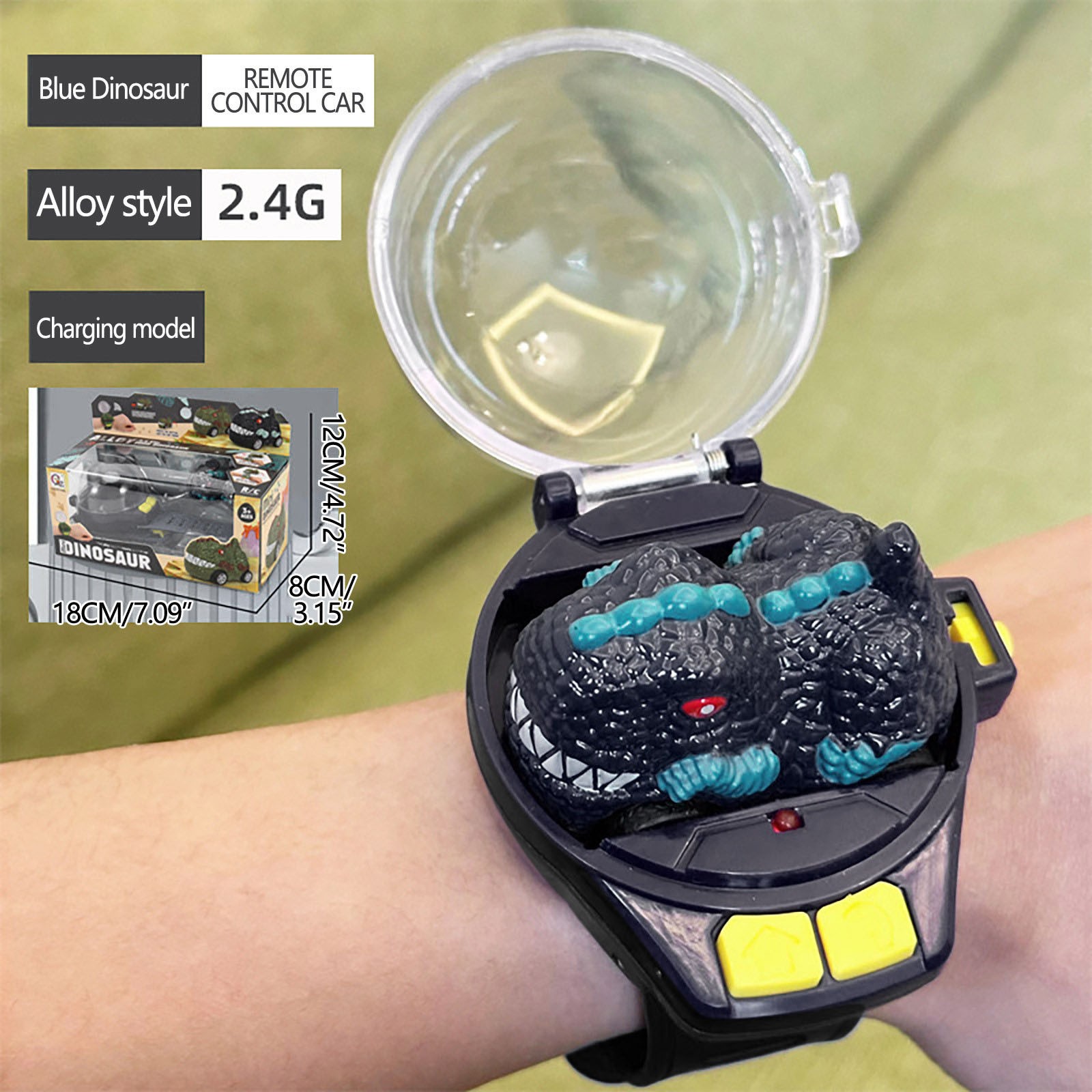 WLOELOEW Blue Mini Children'S Watch Remote Control Car