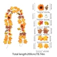thumbnail image 2 of YIMWNYI Simulation Maple Leaf Rattan, Autumn Decoration, Halloween Decor, Indoor Outdoor Display, Fall Home Accent, Faux Maple Leaf Garland, 2 of 6