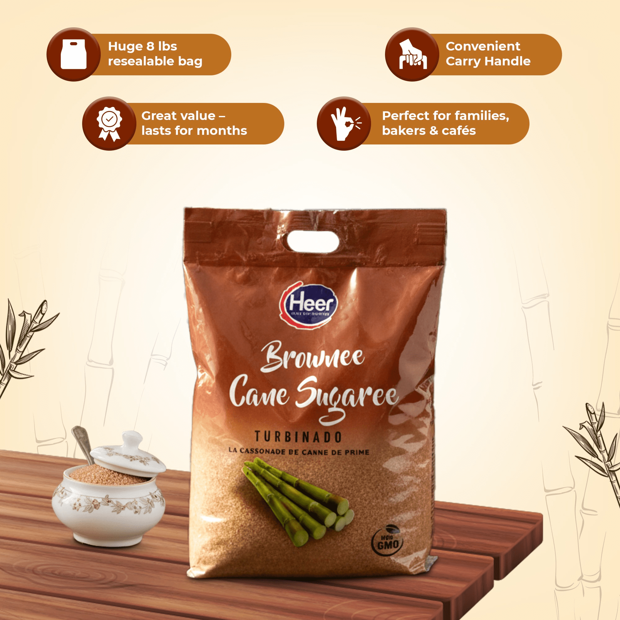 HEER BROWN SUGAR 10 LBS