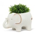 thumbnail image 2 of Large Elephant With Tusks Planter, 2 of 2