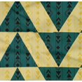 thumbnail image 4 of oneOone Tissu Popeline Sergé Coton Bio Rayé/diamond & Triangle Imprimé Géométrique au Mètre 42 Pouces de Large, 4 of 4