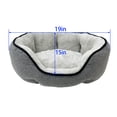 thumbnail image 4 of Pet Spaces 19in Oval Dog Bed, Cat Bed, Gray, 4 of 5