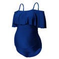 thumbnail image 2 of Neinkie Maternity Swimsuit One Piece Pregnancy Swimwear Bathing Suit Halter Ruffled Maternity Bikini Monokini, 2 of 8